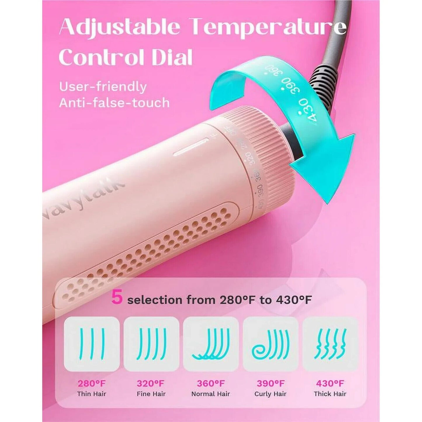 Wavytalk Airflow Style Curling Iron A499 Purple