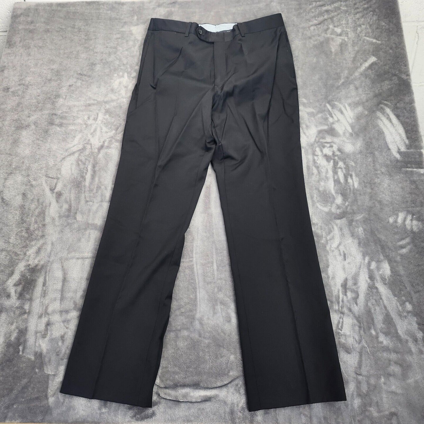 NWT Tommy Hilfiger Black Suit Set Jacket 100% Wool 41 Regular, Pants 34 Regular