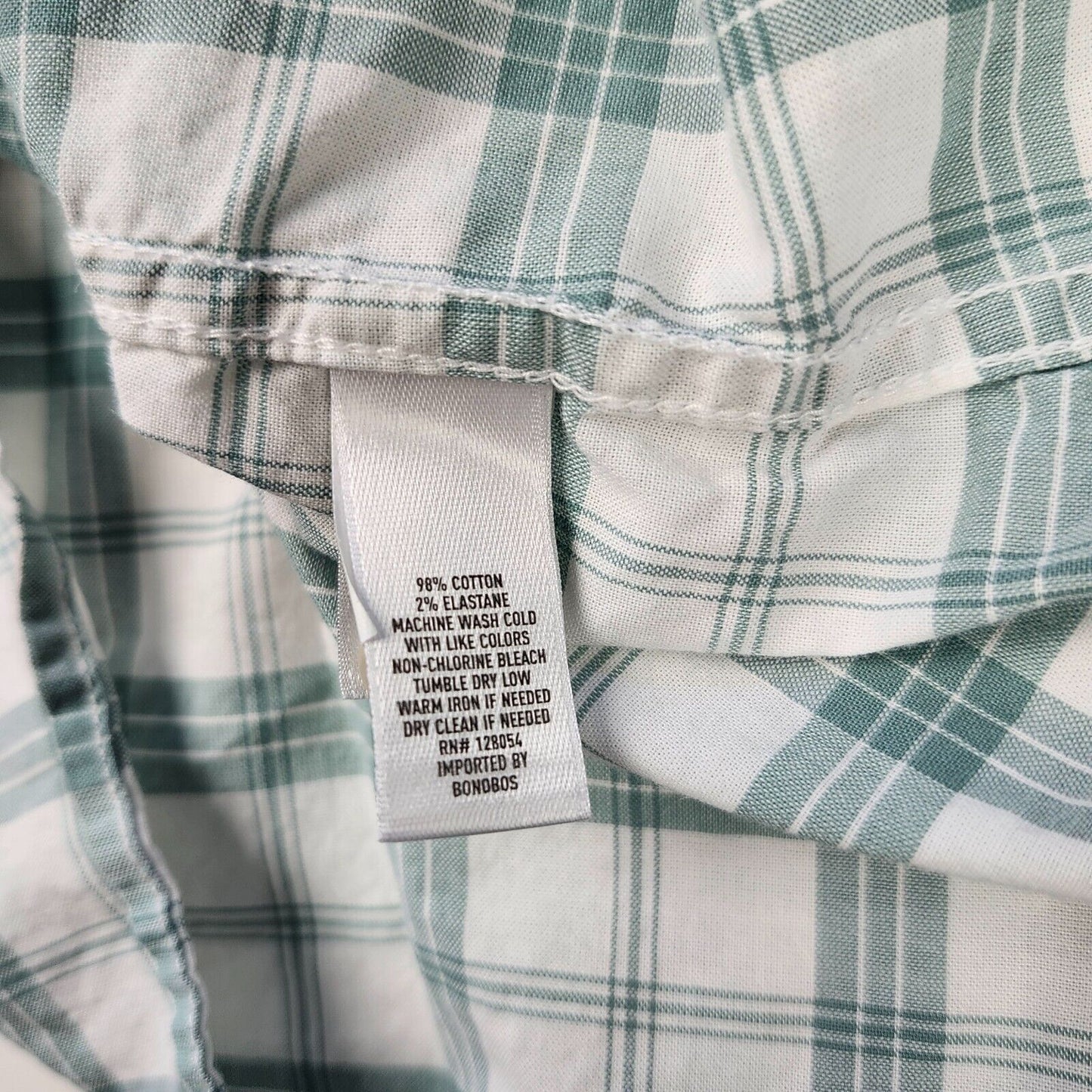 Bonobos Mens Dress Shirt Casual Stretch Slim Fit Short Button Down Shirt Small S