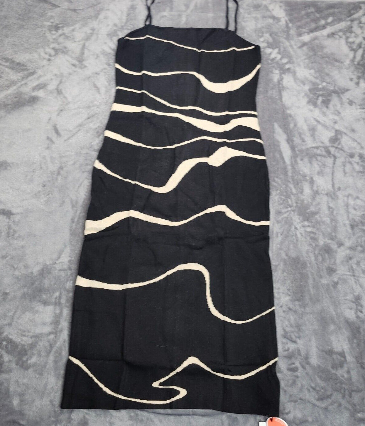 CIDER Womens Knit Striped Cami Maxi Dress Black sz Large