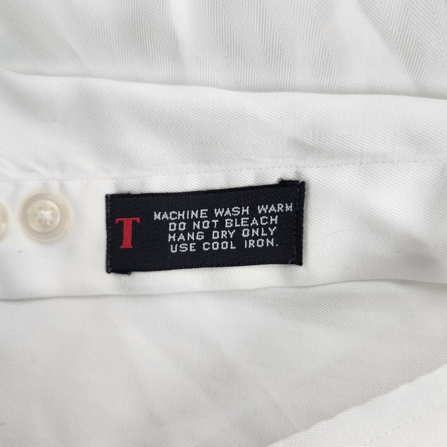 Robert Talbott Mens Dress Shirt Size 15.5/34 White Cotton Button up