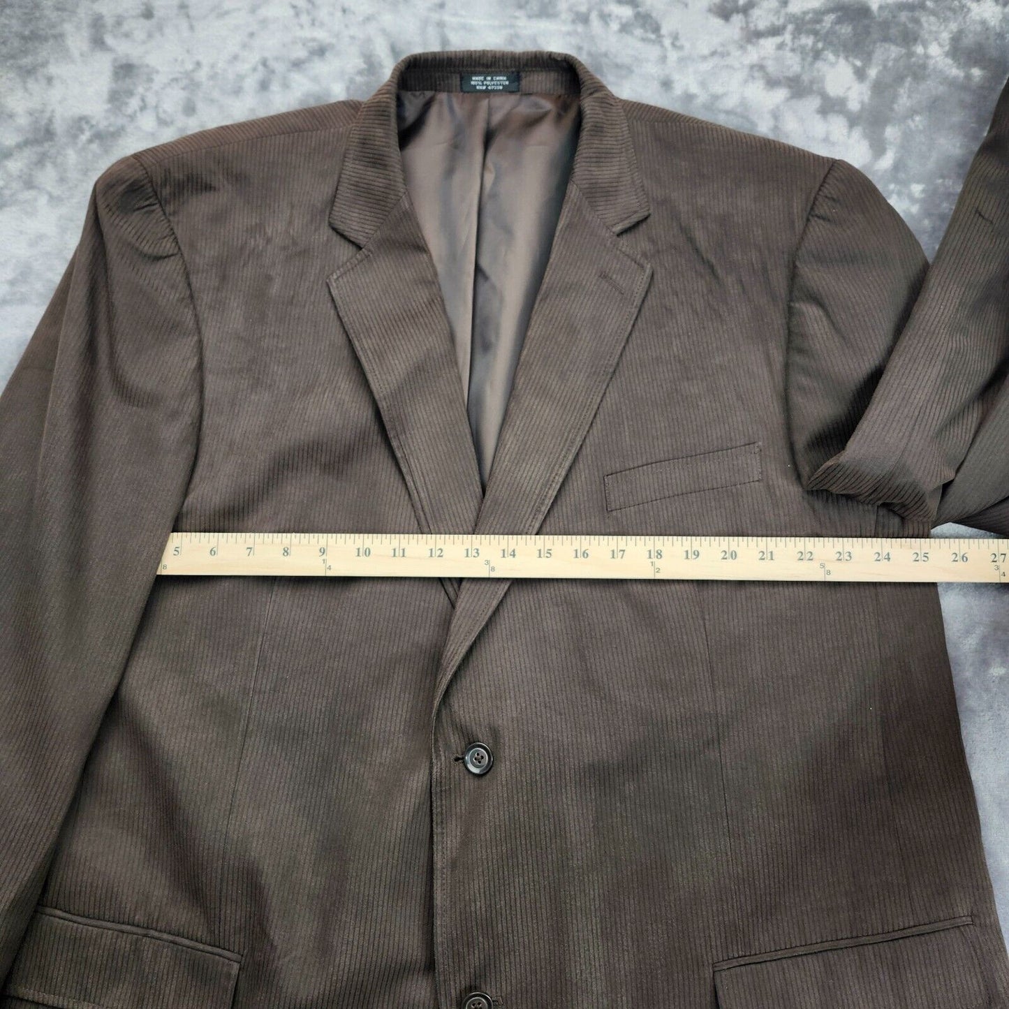 NWoT JNY Jones New York Men's 52 Long Sport Coat Blazer Dark Brown Notch Lapel