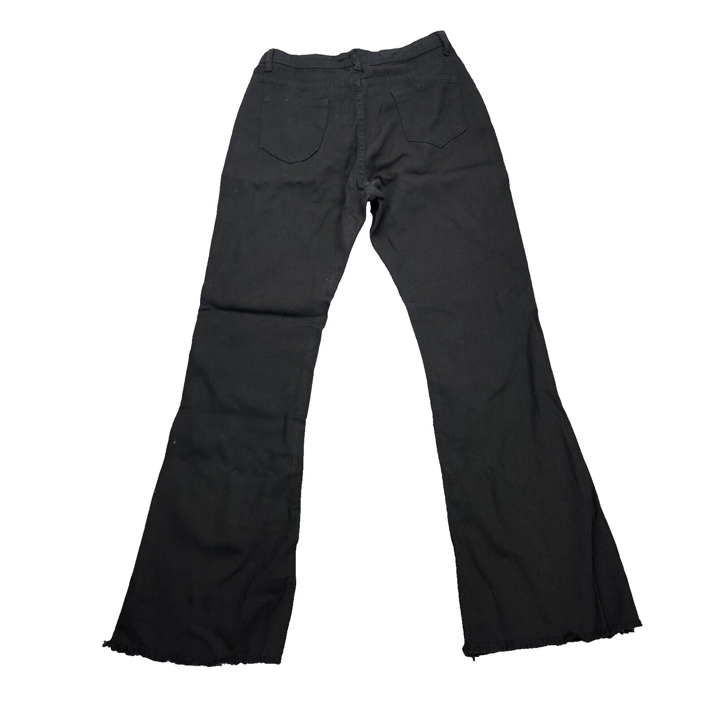 Womens Black Jeans Solid Flare Pants Size Medium