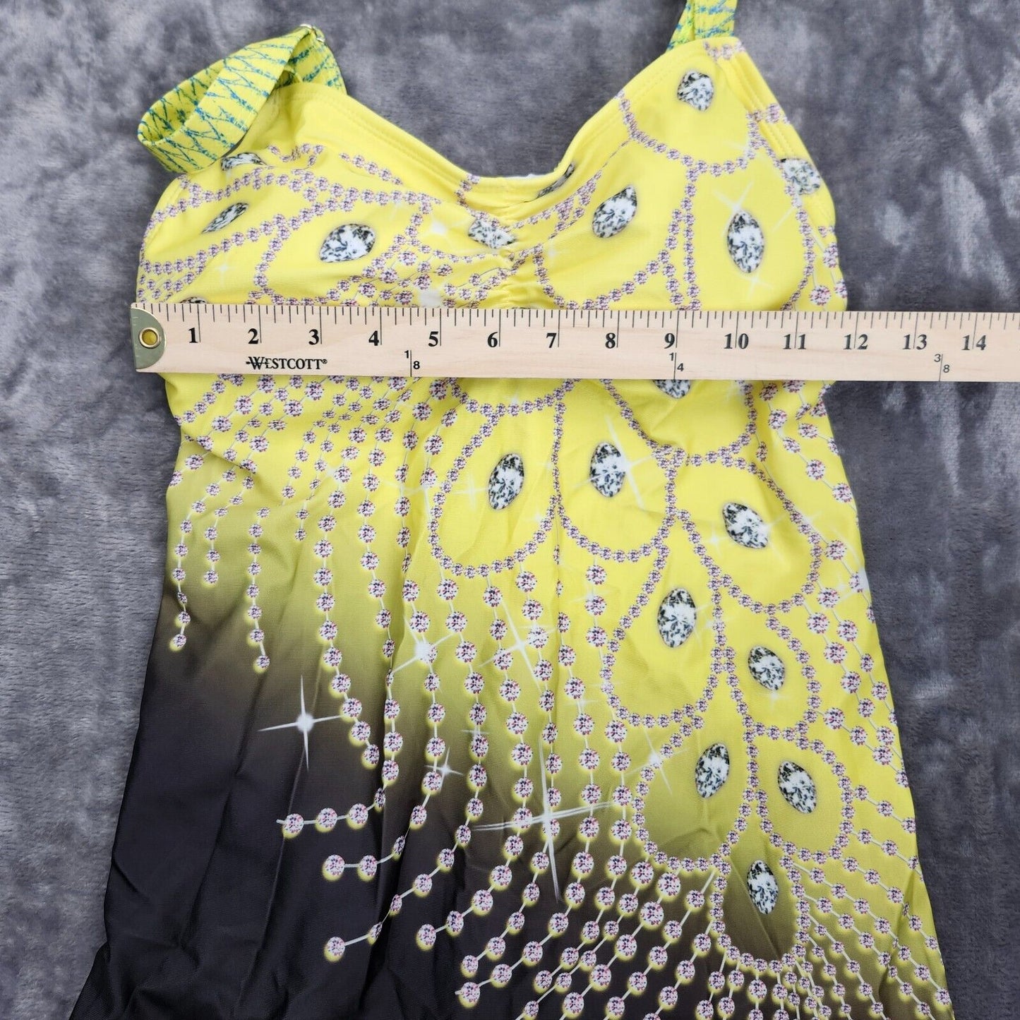 Womens Swimsuit Shorts Backless Two Piece Beach Wear Yellow Medium