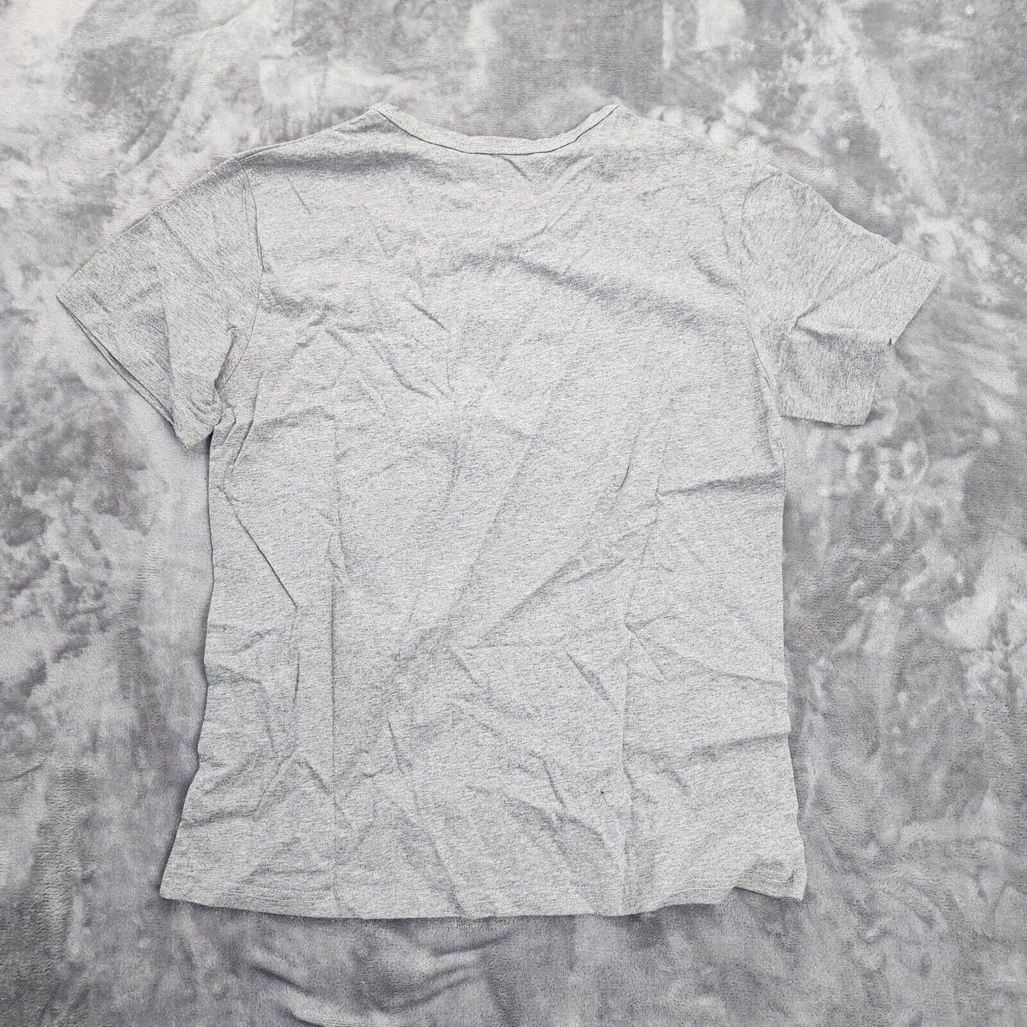 Women Flower Graphic Printed T-Shirt Gray Large