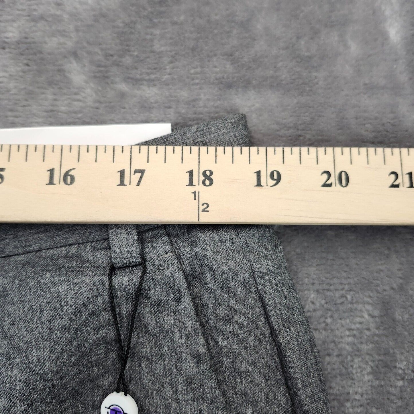 Tayion By Montee Holland Mens Classic-Fit Wool-Blend Dress Pants 38W x 32L Grey