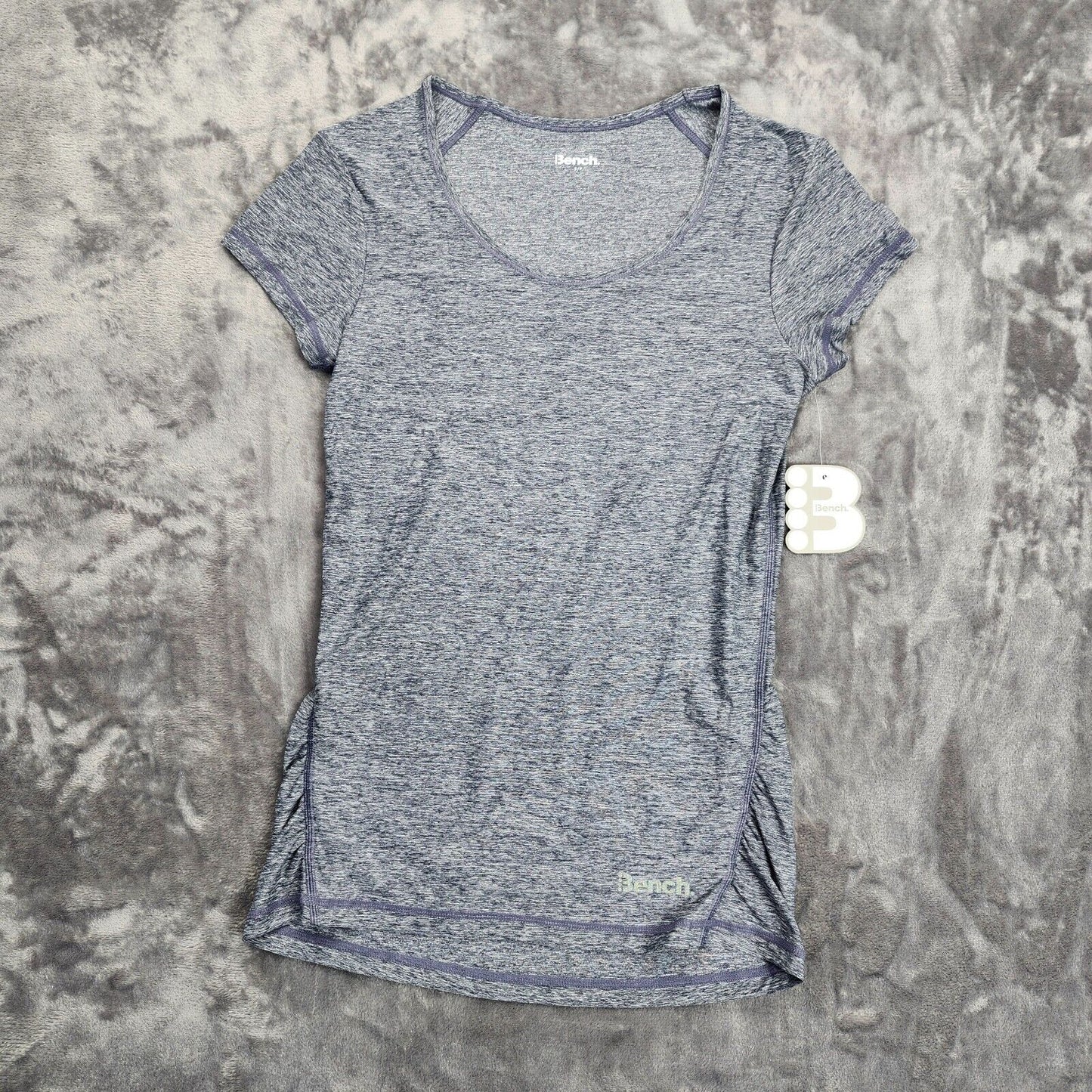 Bench Urban Wear Womens Heather Grey Athletic Fit T-Shirt Size Small