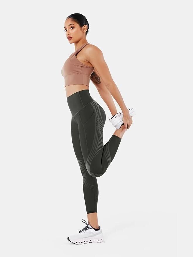 Fanka Women's Compression Body Sculpt Leggings with Pockets Lift and Curve XS