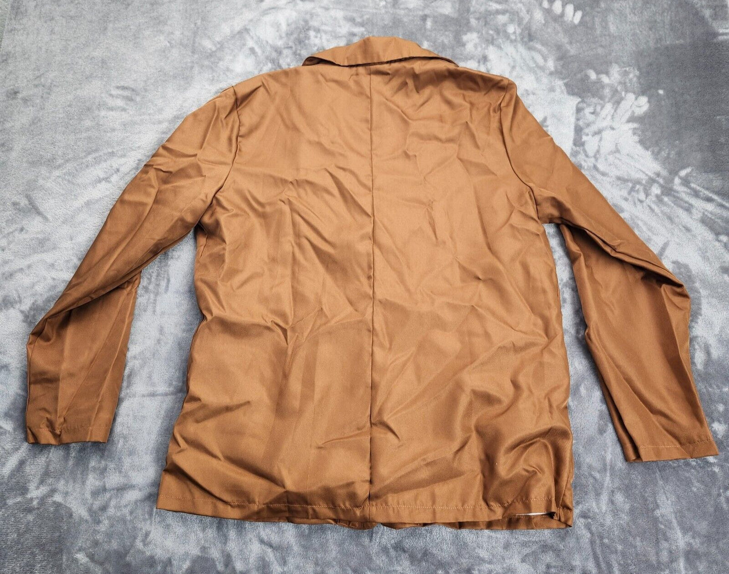 Mens Brown Blazer Polyester Size 2XL