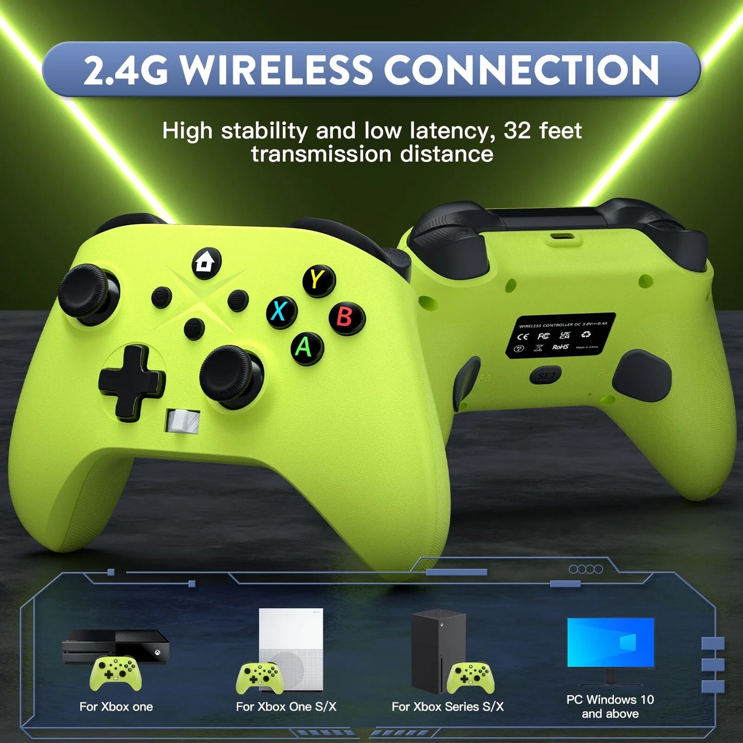 2pack Wireless Controller For Xbox One /S/X Windows 10/11 2.4G Adapter