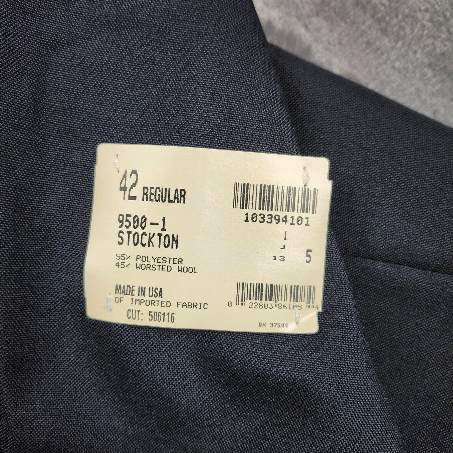 NWT Hardwick Clothes Men's Suit Jacket Black 42 Reg Peak Lapel Double Breasted