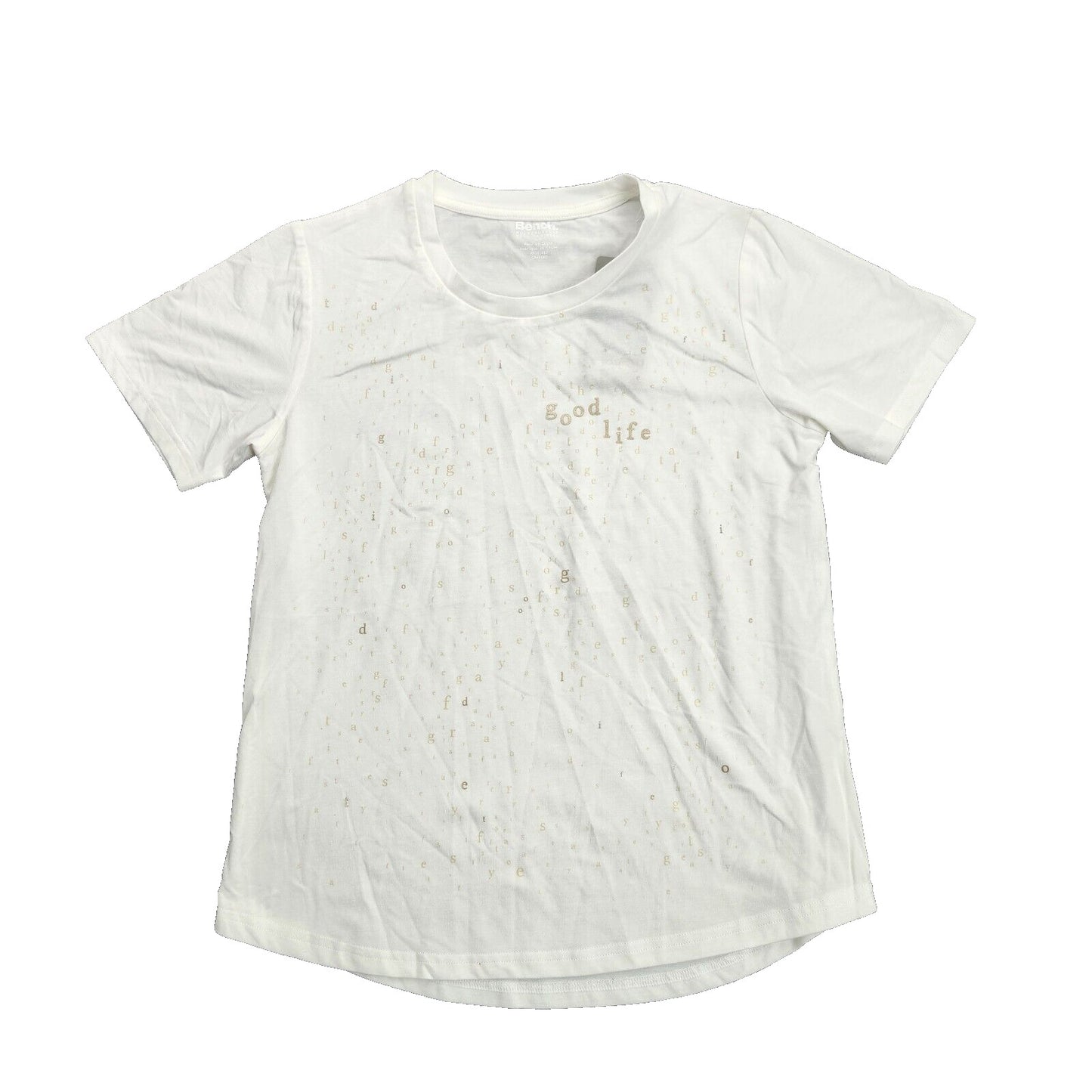 NWT Bench Urban Wear Womens White T-Shirt Small with text