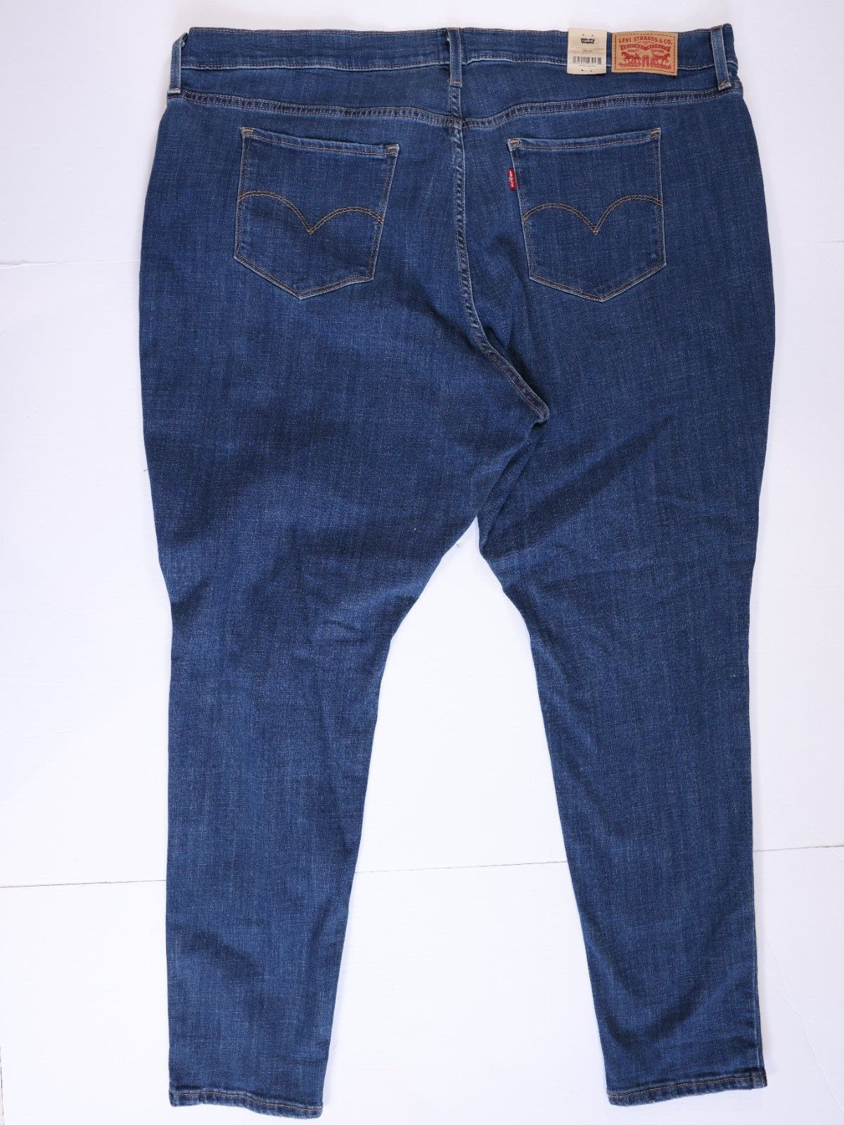LEVIS 711 Womens PLUS Blue Distressed Skinny JEANS 24W NWT