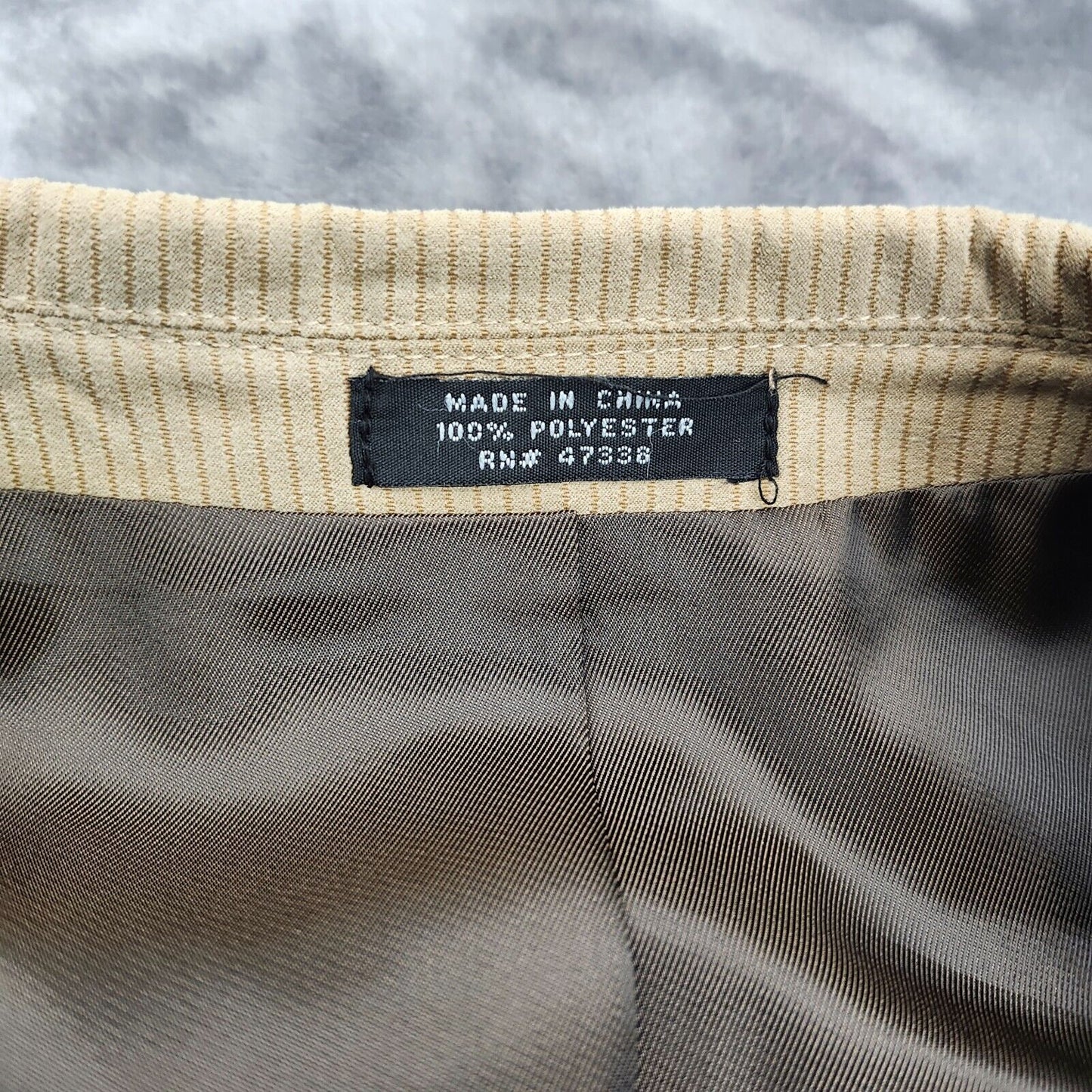 NWT JNY Jones New York Men's 40 Regular Suit Coat Style Adler Tan Notch Lapel