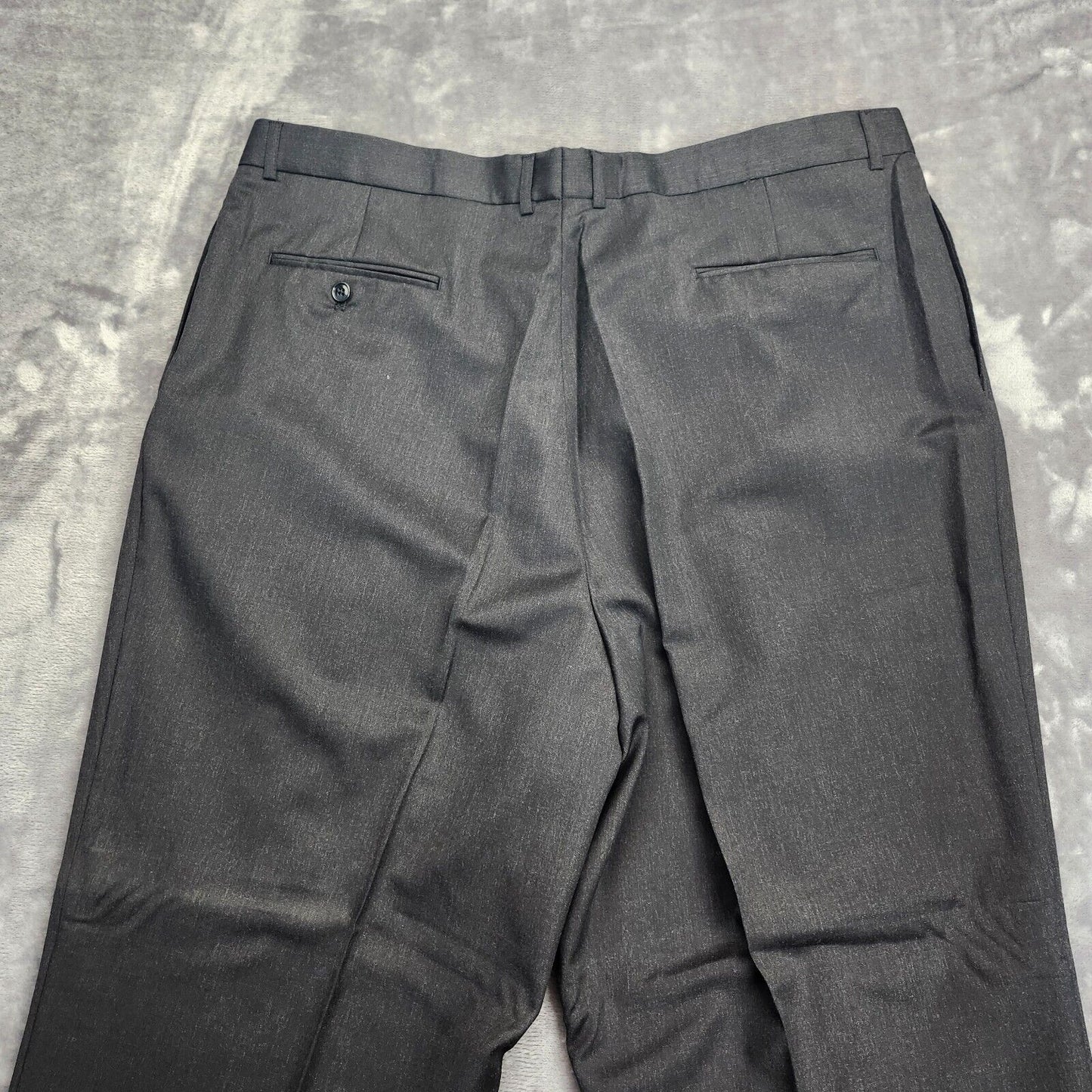 100% Wool Men's Black Suit Pants Size 44.5 Long