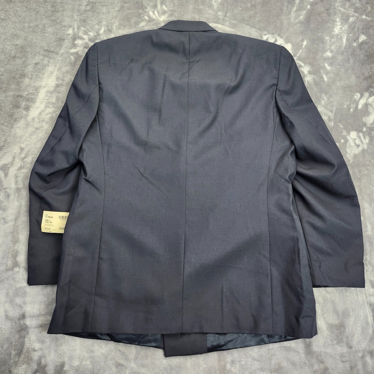 NWT Hardwick Clothes Men's Suit Jacket Black 42 Reg Peak Lapel Double Breasted