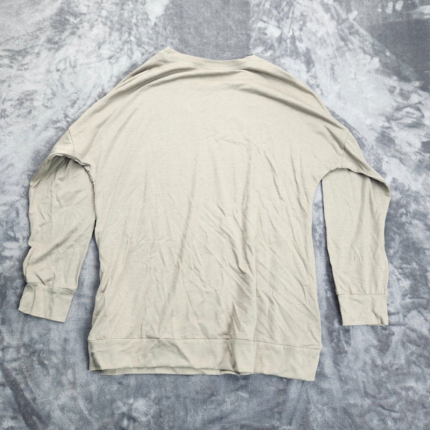 Mens Oatmeal Long Sleeve Shirt Large