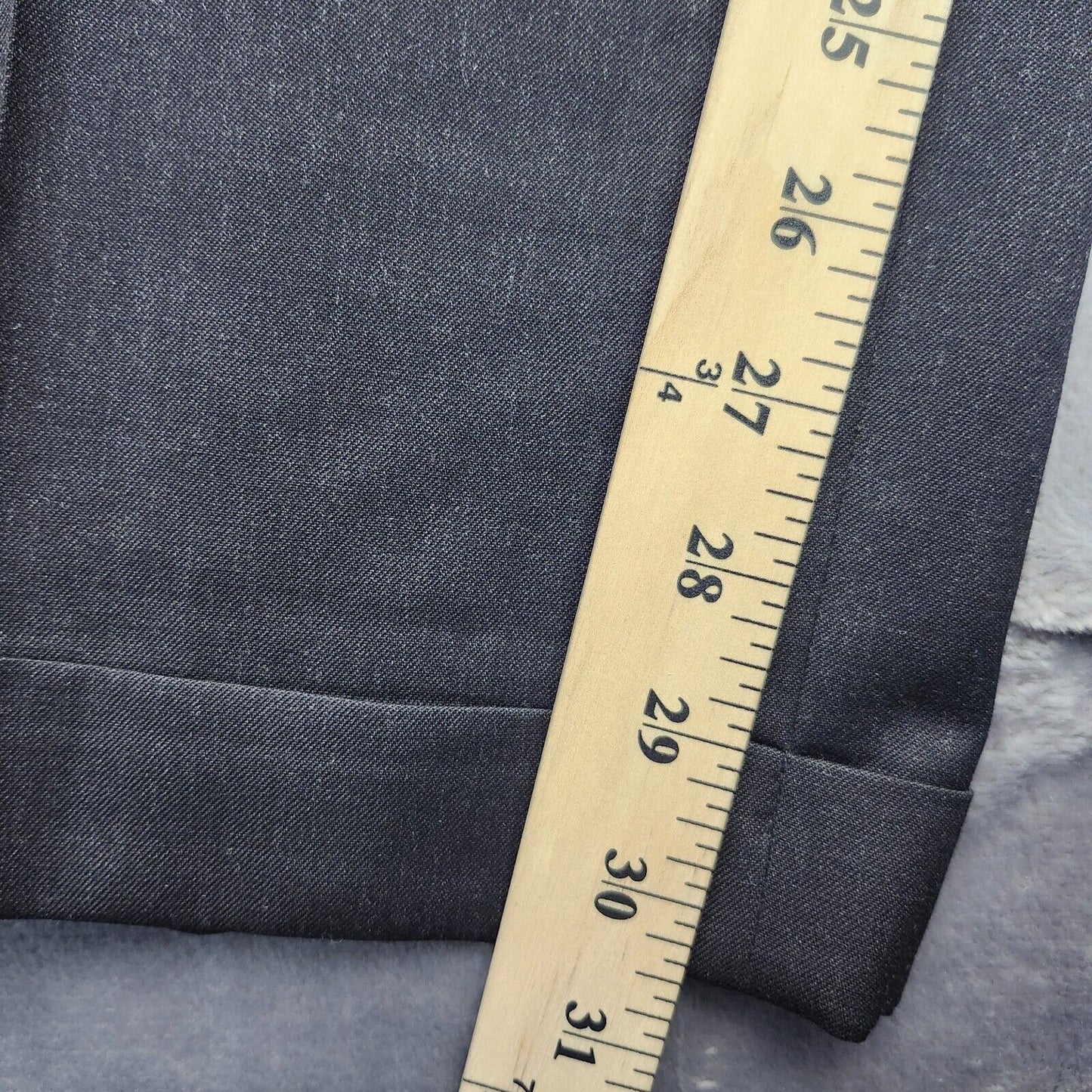 Mens 100% Wool Suit Pants 40 x 30 Cuffed Bottoms