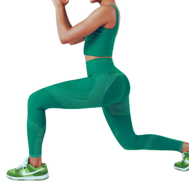 Fanka Women's Compression Lift & Curve Leggings w Tummy Control Forest Green Sm