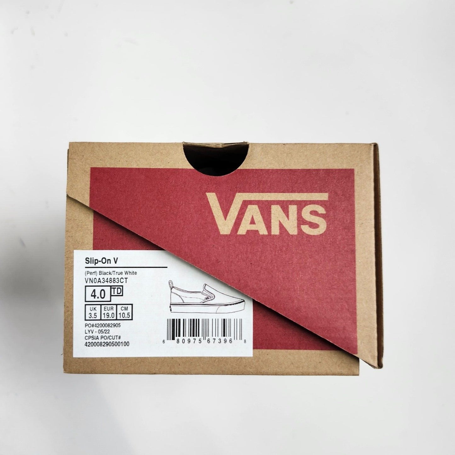 Vans slip-on V (perf) Black/True White 4TD