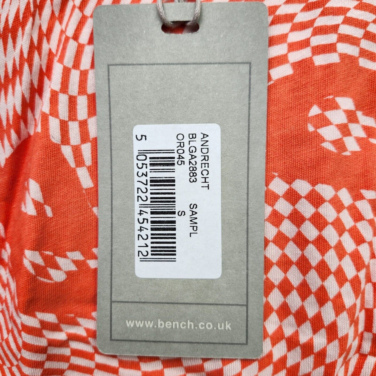 Bench Urban Wear Womens Athletic Cap Sleeve T-Shirt Size SM orange print