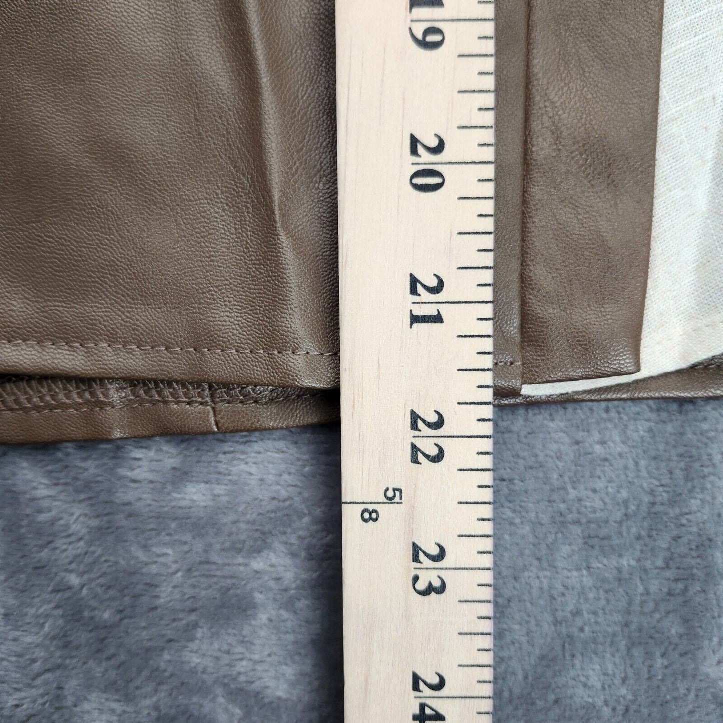 MICAS Womens Color Block Patchwork Faux Leather Zipper Skirt 2XL