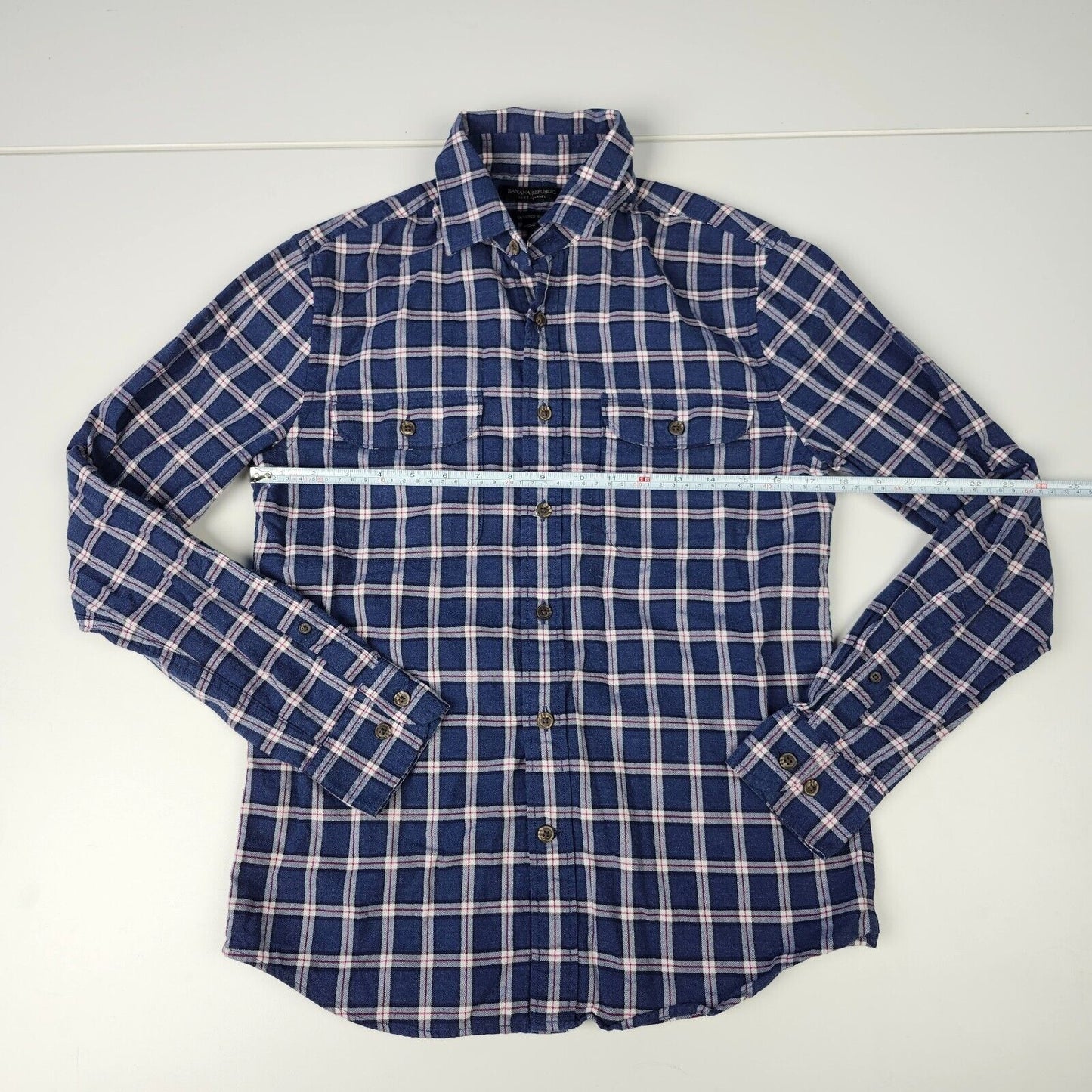 Banana Republic Luxe Flannel untucked slim men's fit size small