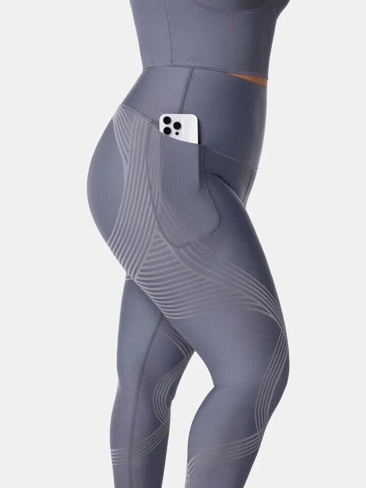 Fanka Body Sculpt Leggings (Reversible Wear) Light Grey Medium