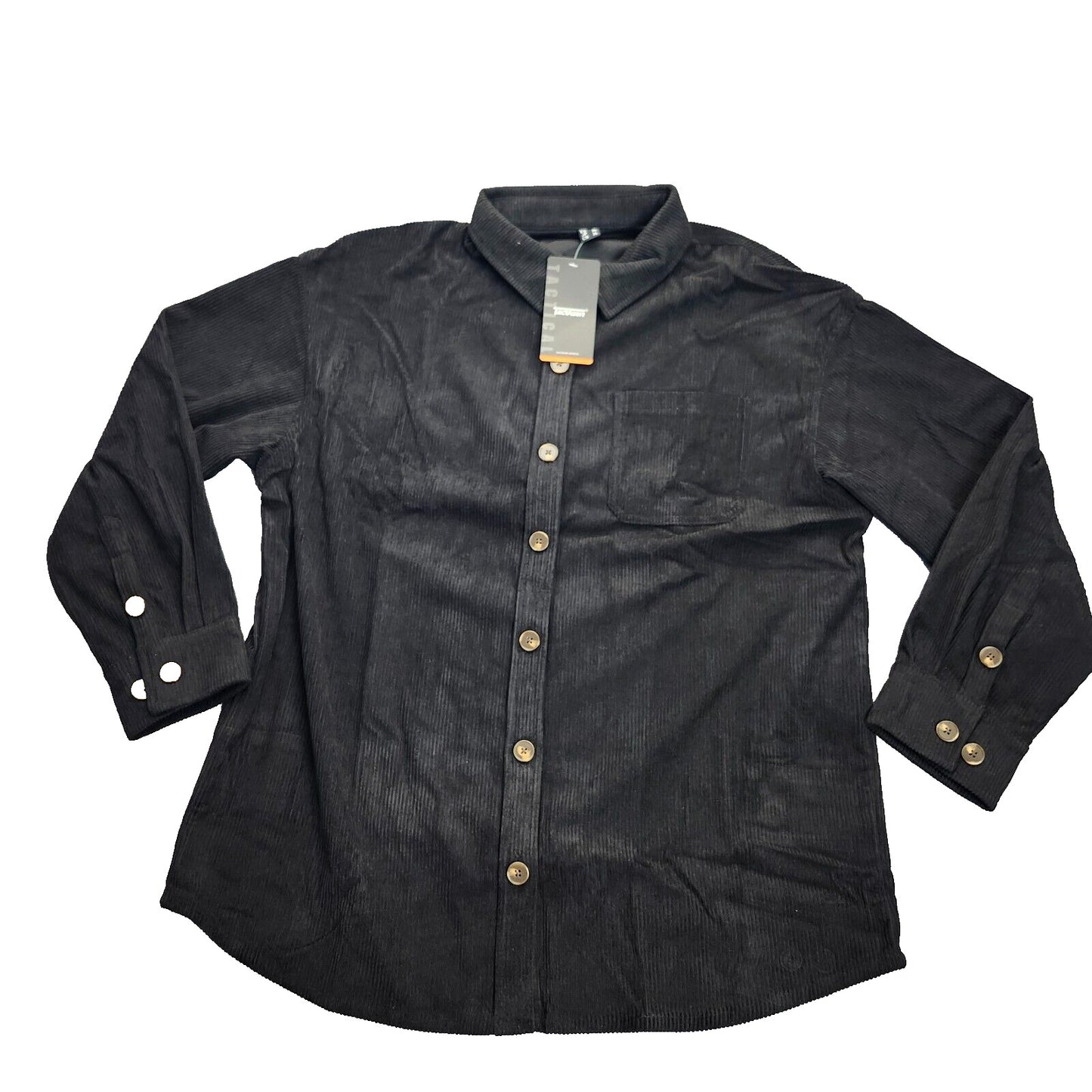 Tacvasen womens corduroy button up dress shirt sz large