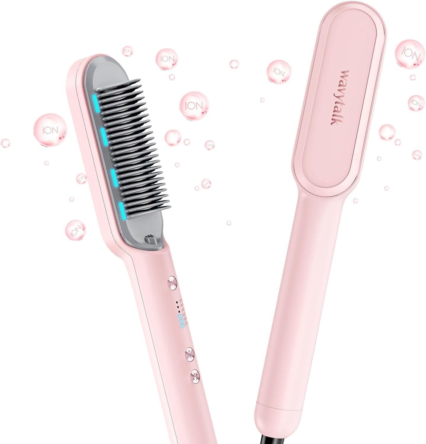 Wavytalk Professional Salon Hair Straightener Brush Model 375 Pink