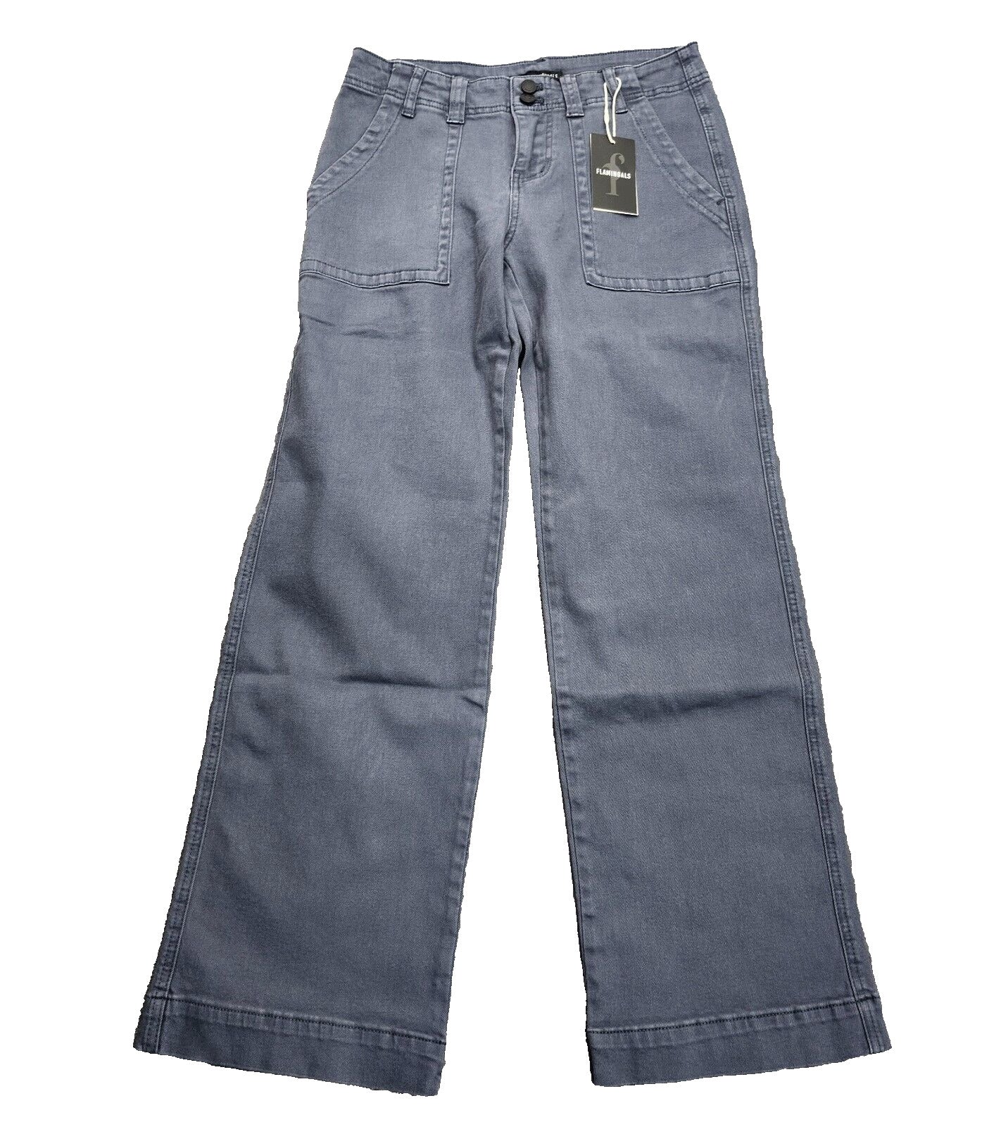 Flamingals Womens Gray Urban Straight Fit Jeans Size Medium