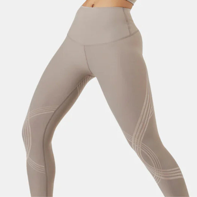 Fanka Women's Compression Lift & Curve Leggings w Tummy Control Tan - Medium