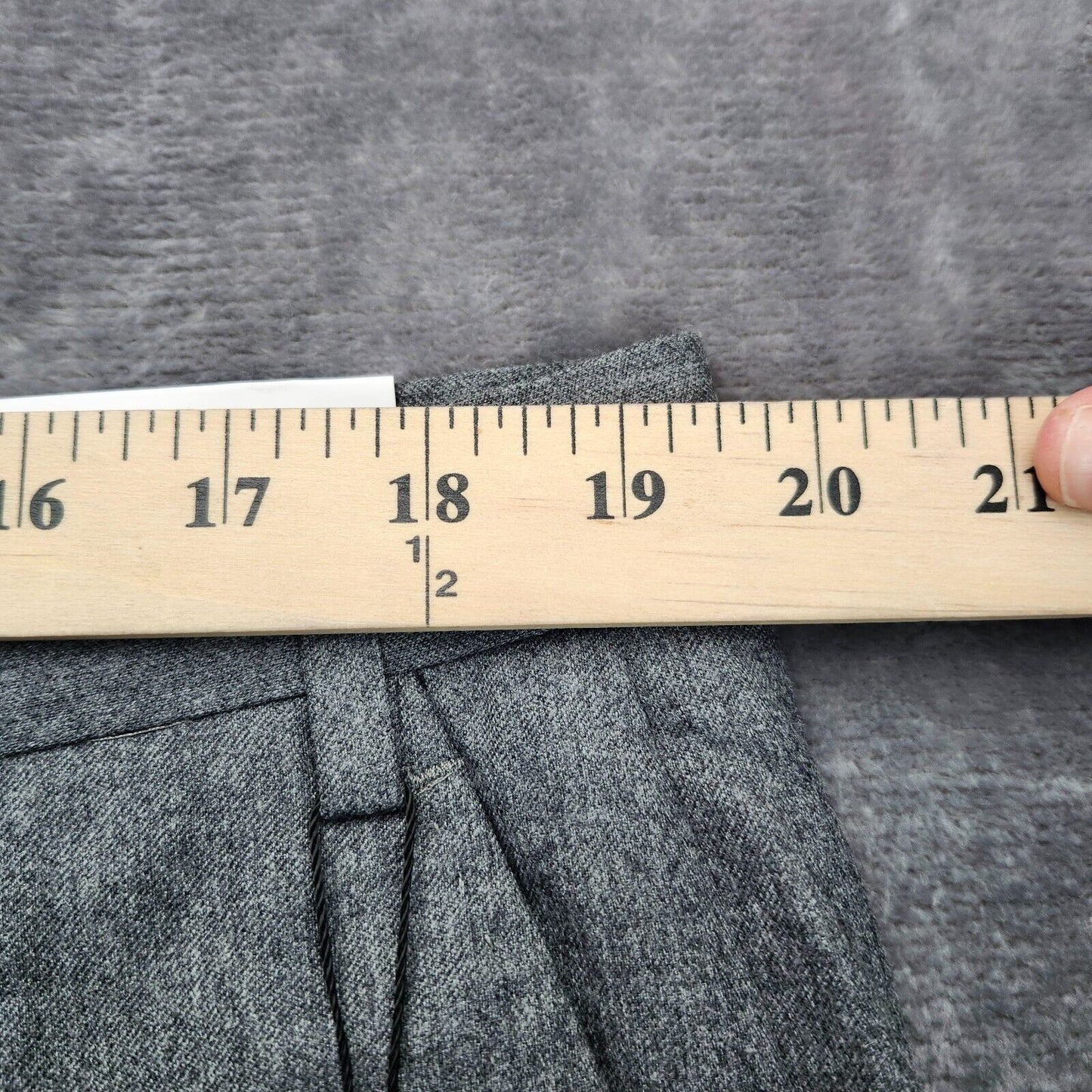 Tayion By Montee Holland Mens Classic-Fit Wool-Blend Dress Pants 40W x 30L Grey