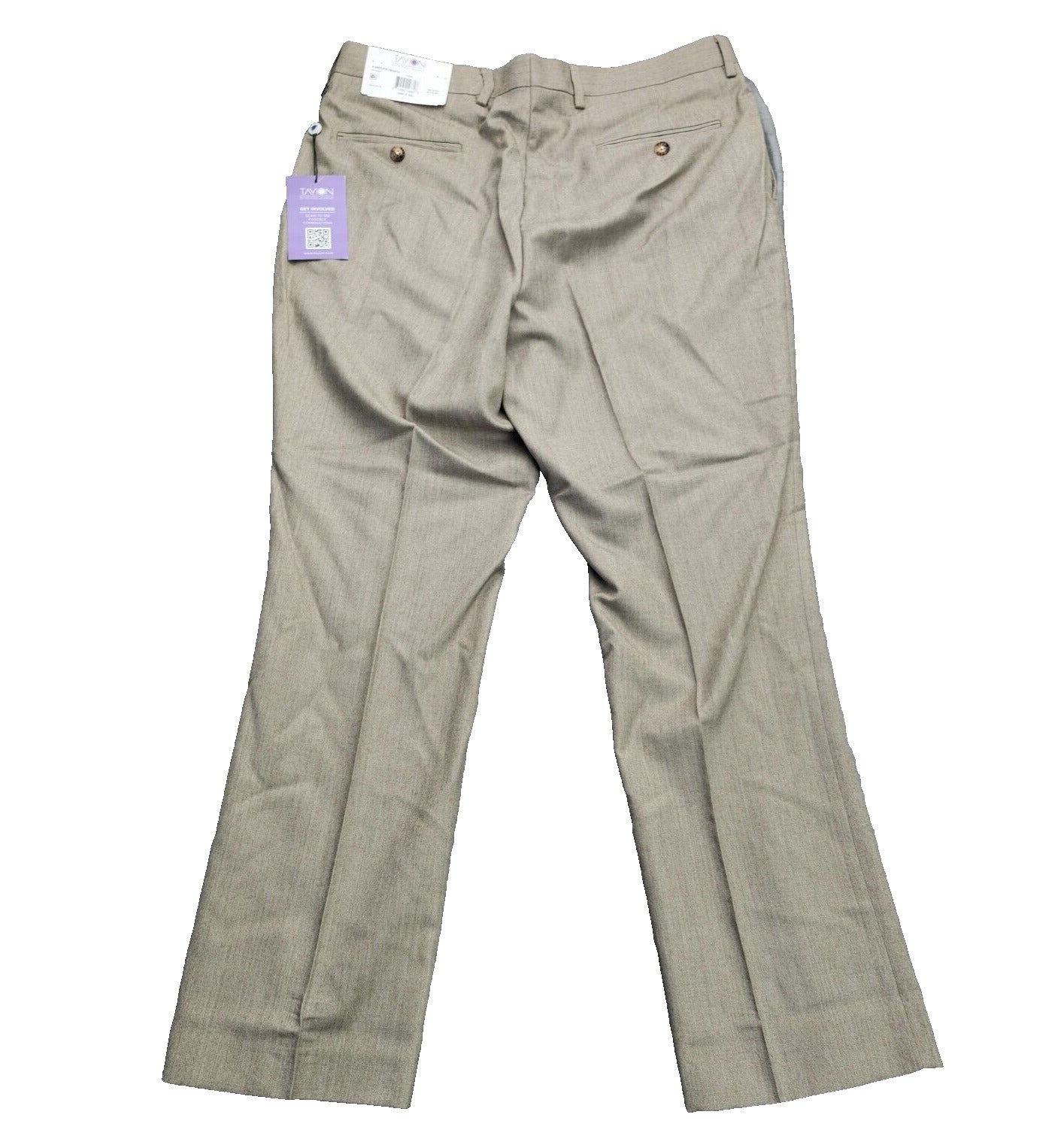 Tayion By Montee Holland Mens Classic-Fit Wool-Blend Dress Pants 34W x 30L Camel