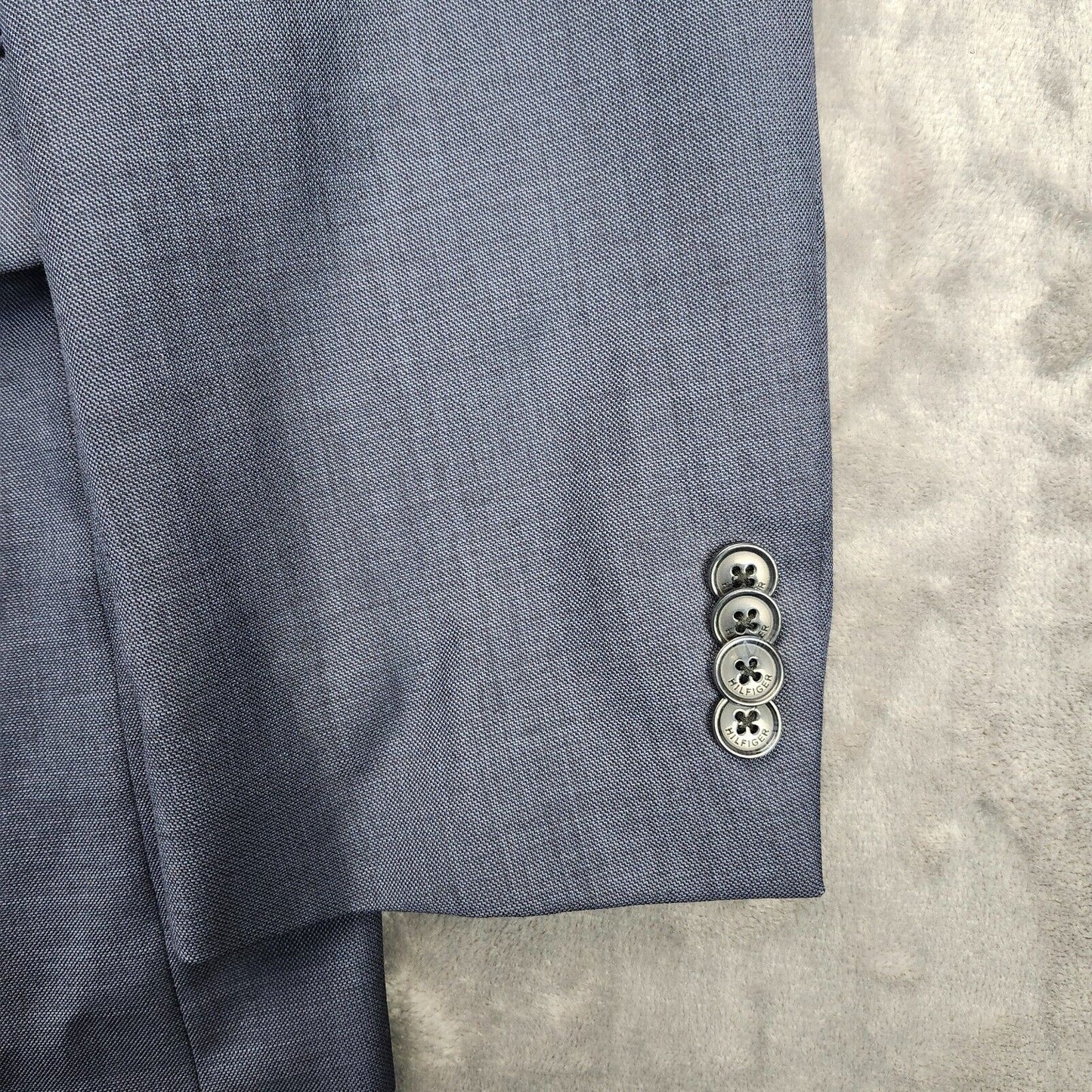 NWoT Tommy Hilfiger Navy Suit Jacket Notch Lapel 2 Button 44 Regular 100% Wool