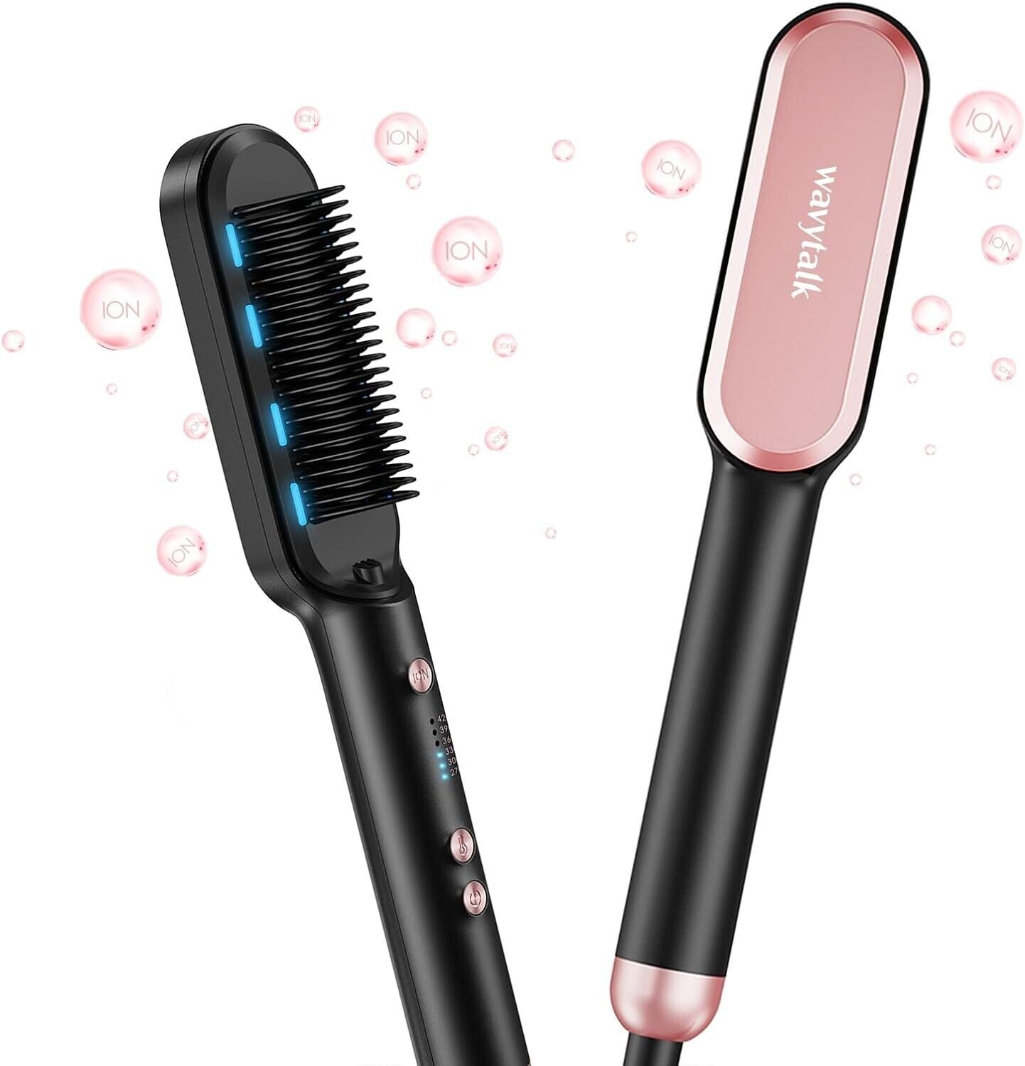 Wavytalk Professional Salon Hair Straightener Brush Model 375 Rose Gold