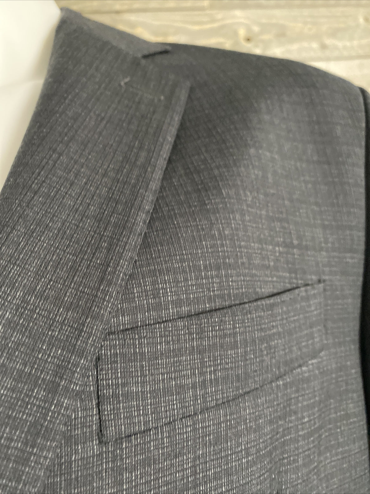 Ysl Mens Blazer (40R) Gray With Functional Surgeon Buttons