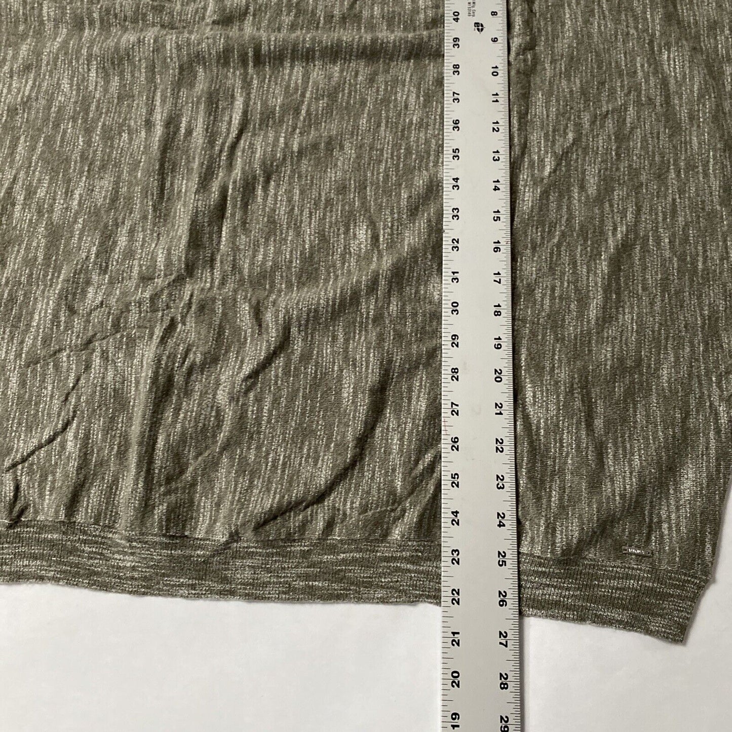 DKNY Jeans Shirt Top Women (Size XXL) Sag Sage Knit Pullover Short Sleeve