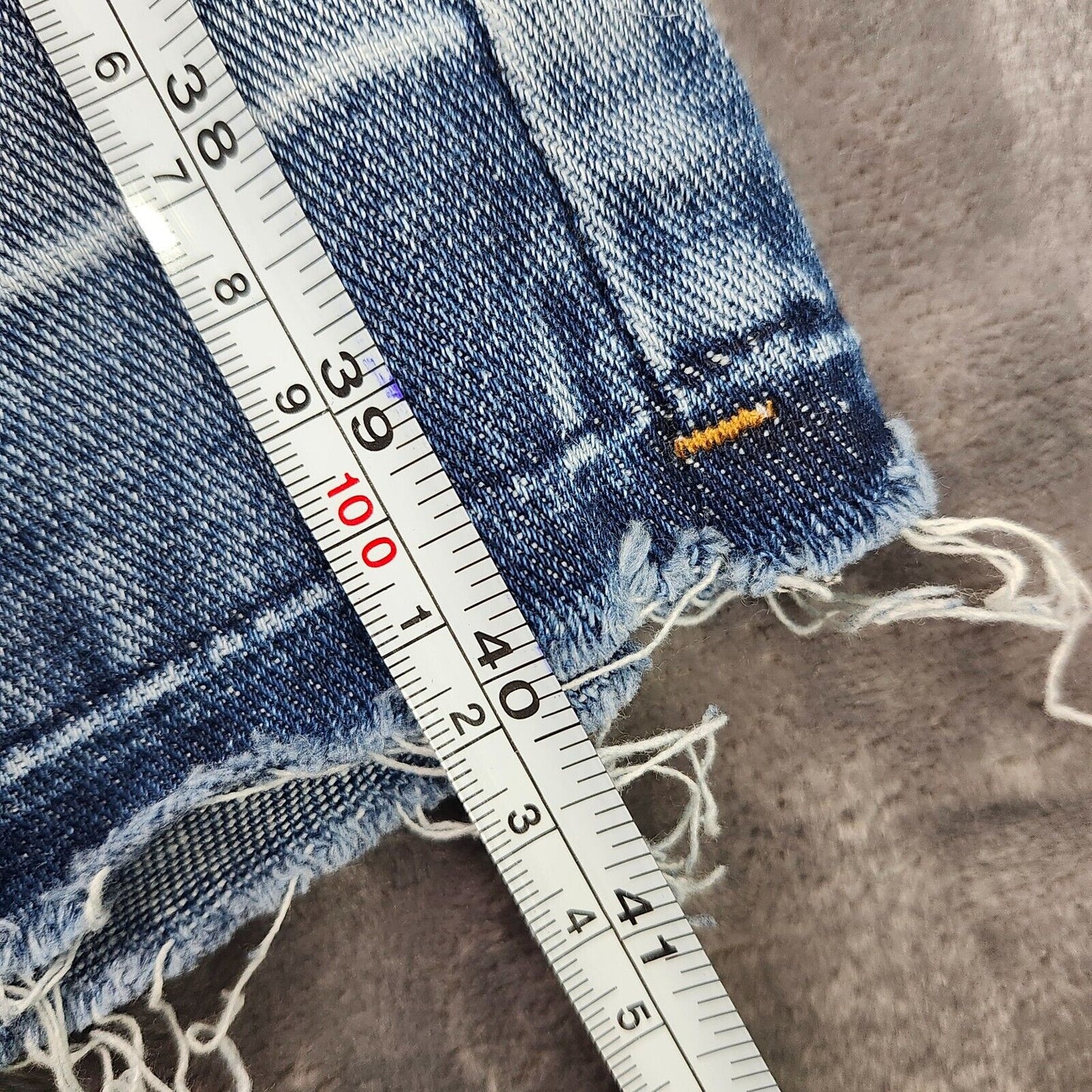 CUPSHE Womens Blue Frayed Hem Capri Jeans NWT XL