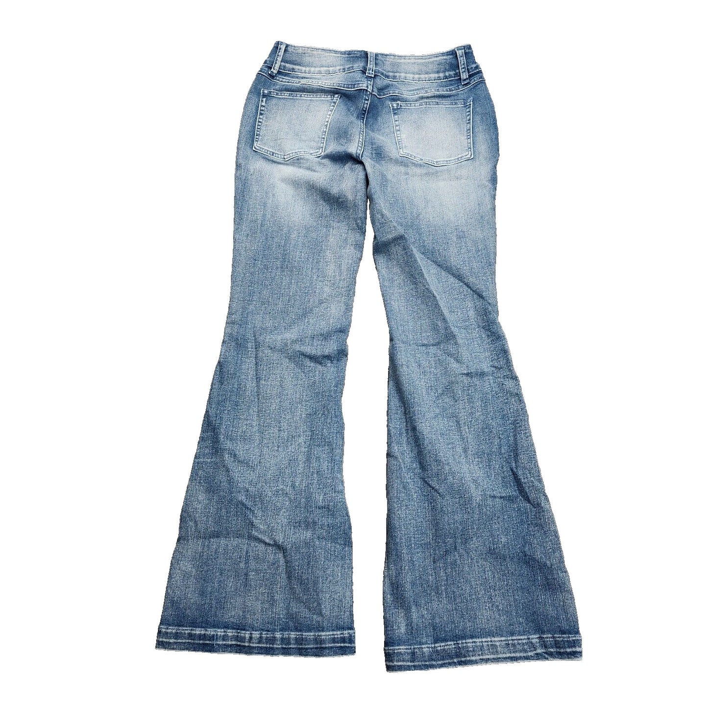 Flamingals Women's Wide Leg Faded Blue Jeans Size Medium