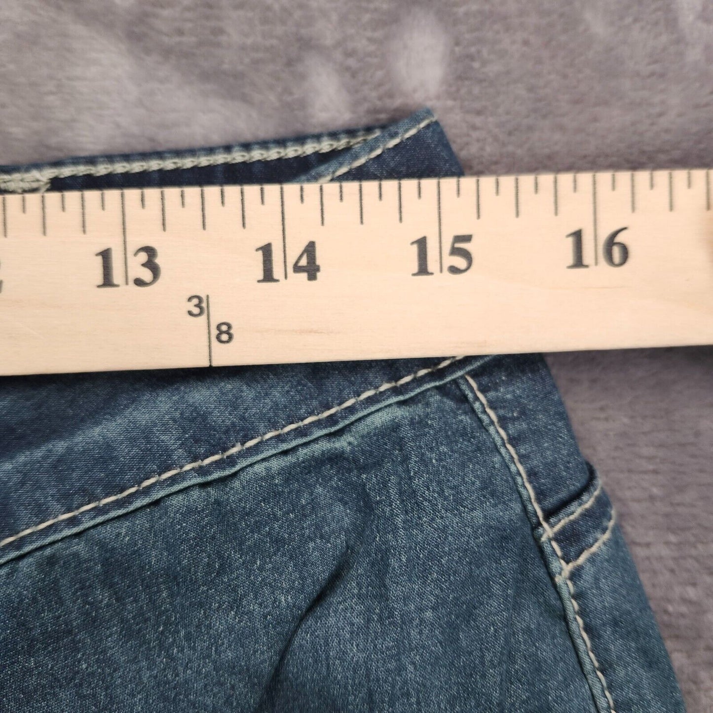 Flamingals Women's Pocket Wide Leg Jeans High Waist Vintage Pants Size L