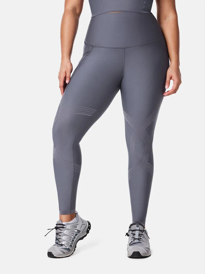 Fanka Body Sculpt Leggings (Reversible Wear) Light Grey Medium