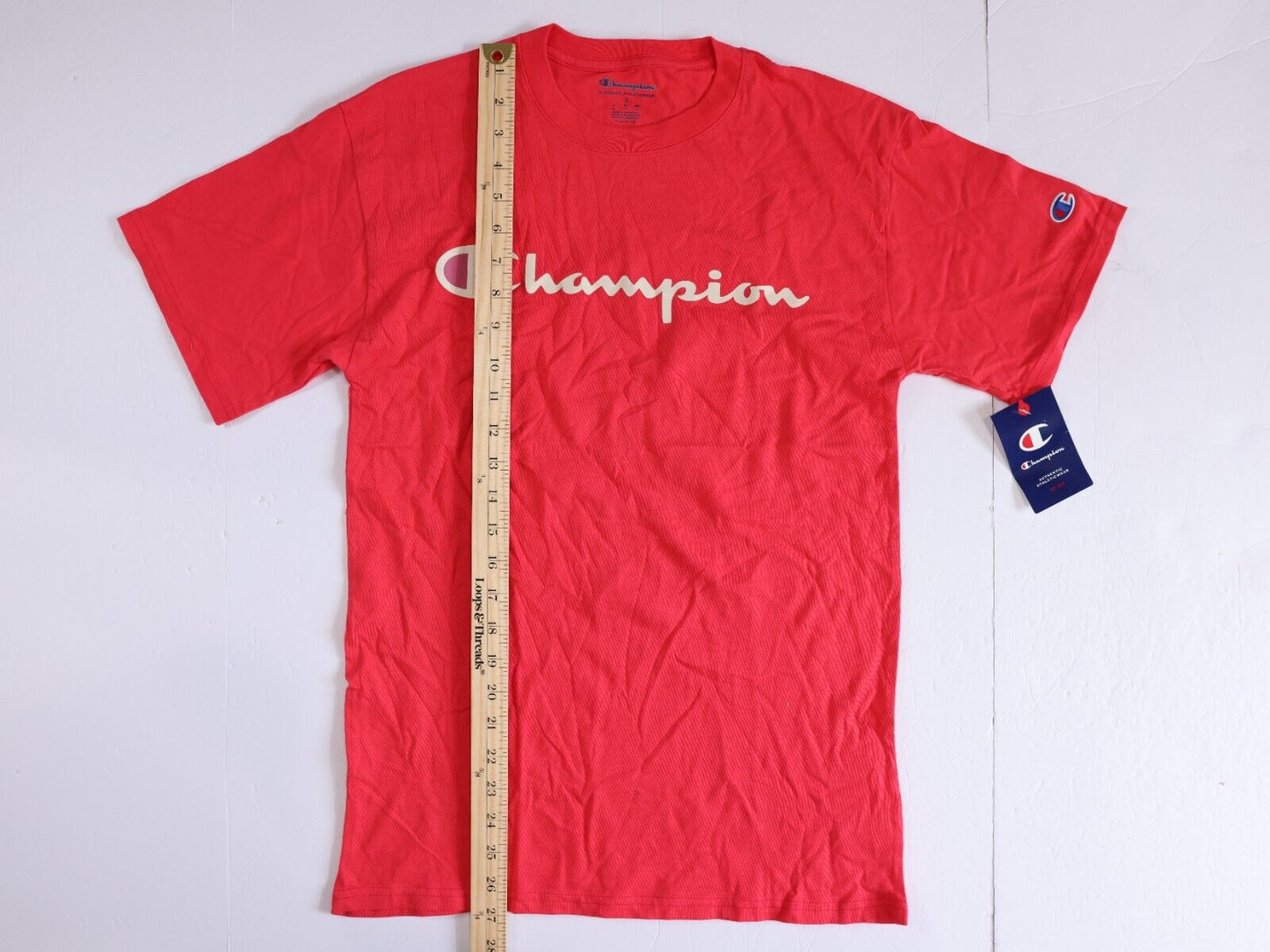 Champion T-Shirt Men's Jersey Tee Classic Fit Script Logo Size Small