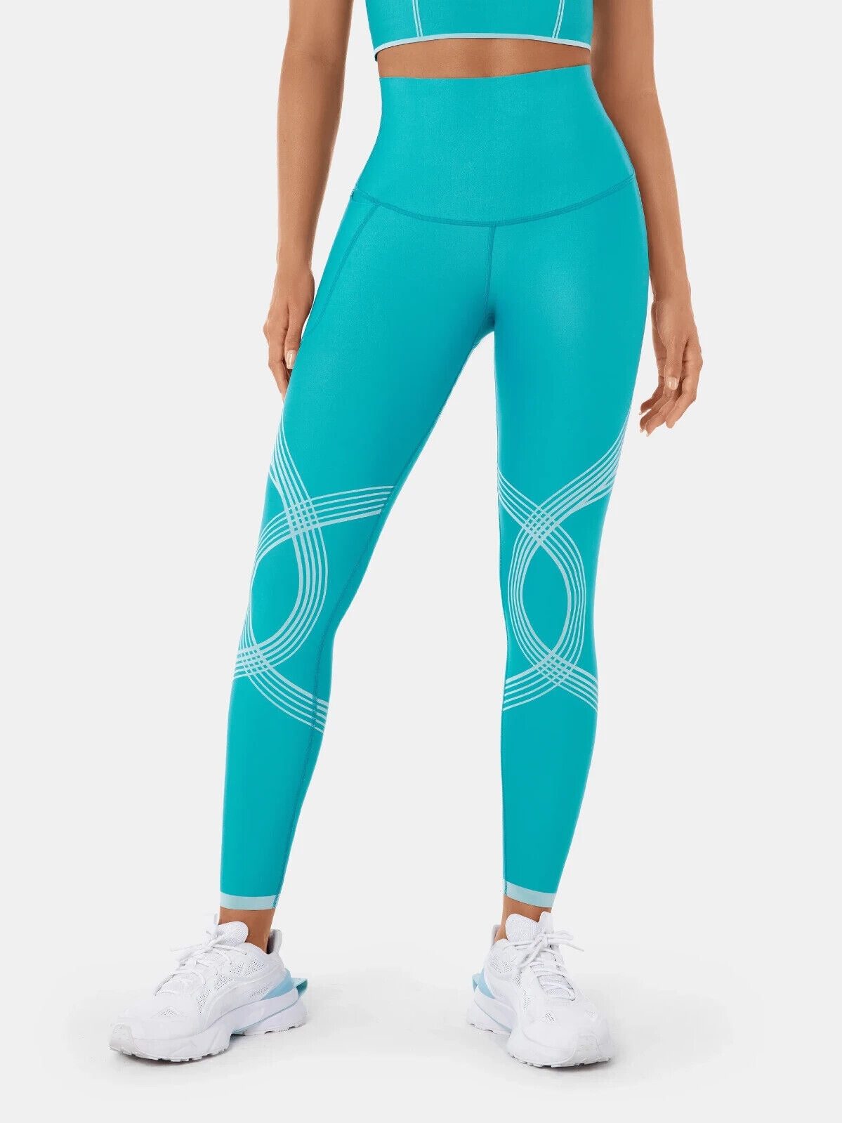 Fanka Body Sculpt Lift n Curve Leggings (with Pockets) Hawaii Blue/Wave SM