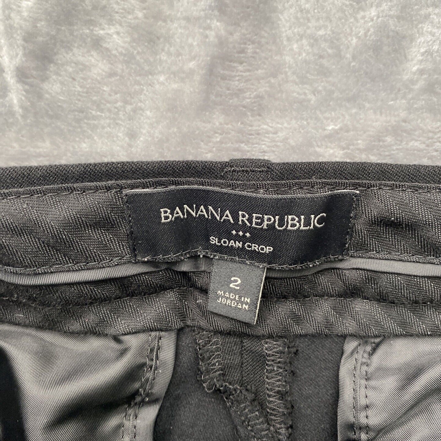 Banana Republic Pants Womens 2 Black Sloan Fit Cropped Tapered Career Casual