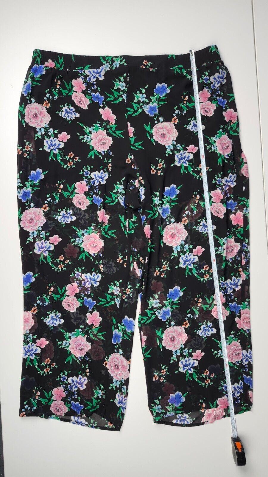 NWT Torrid Floral Black Flowy Sheer Pants with Built in Shorts Size 3X
