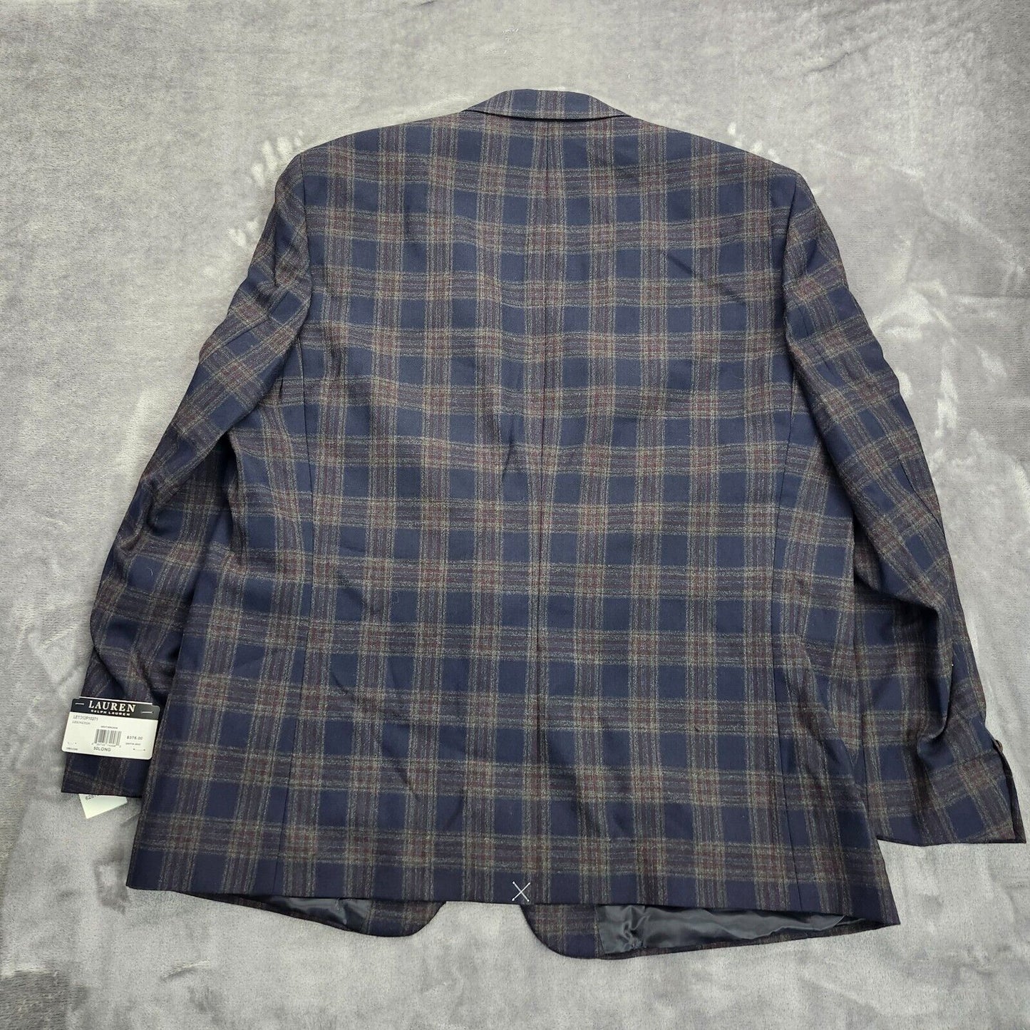 Lauren Ralph Lauren Polyester Blue Plaid Suit Jacket Blazer 50L NWT