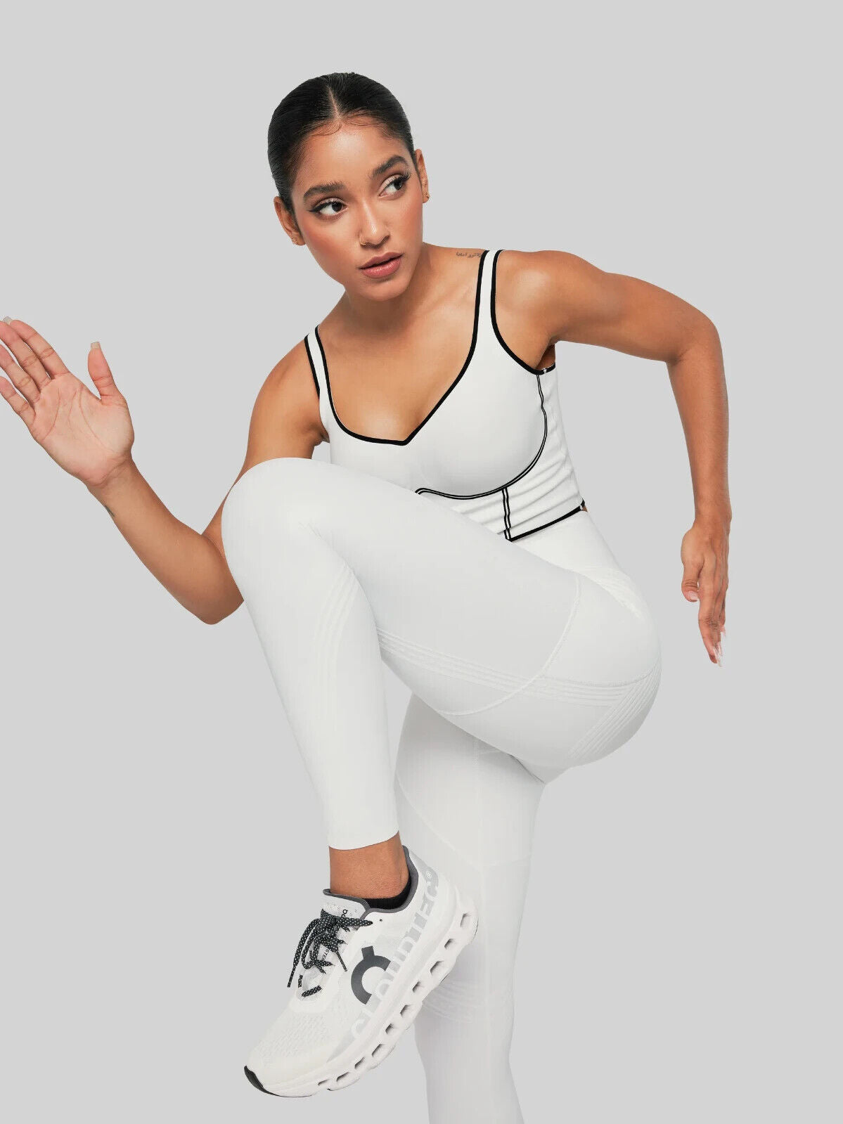 Fanka Body Sculpt Lift n Curve Leggings (with Pockets) White Medium