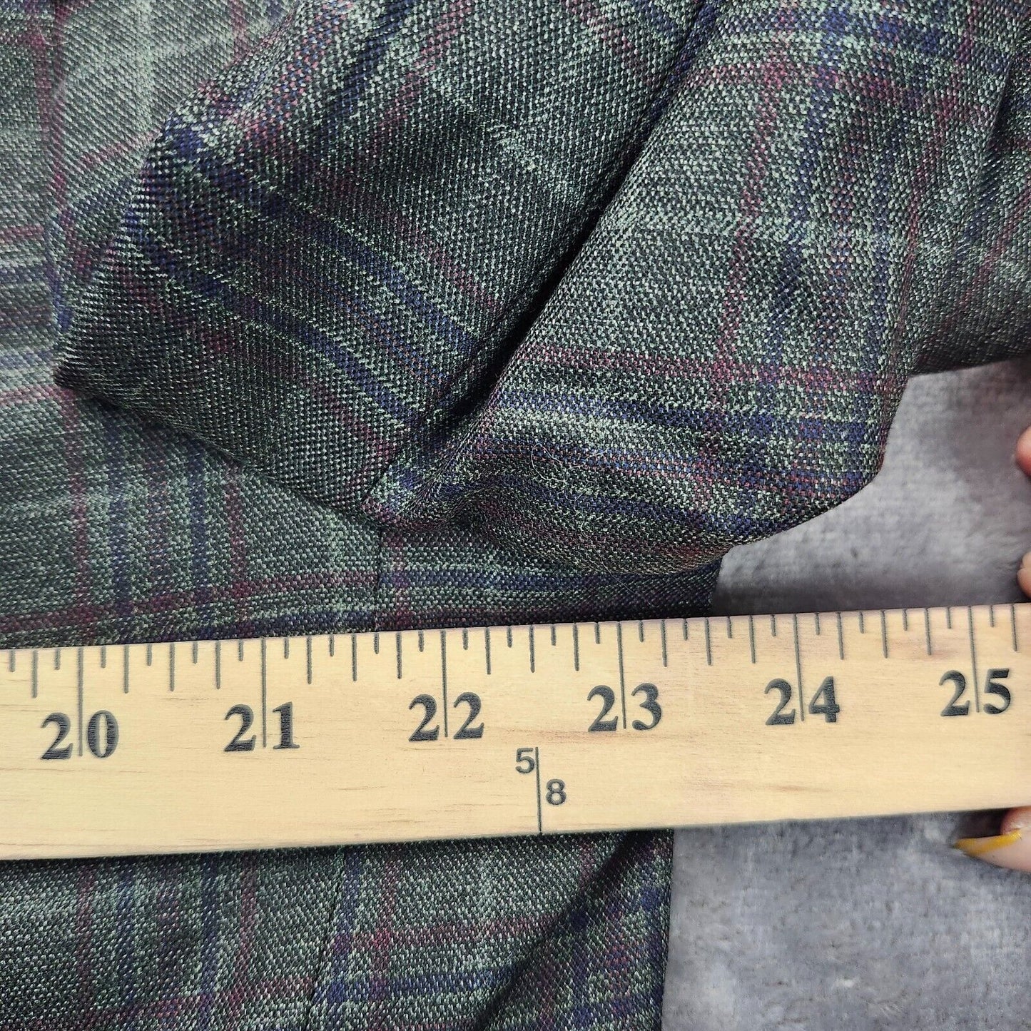 Lauren Ralph Lauren Polyester Green Plaid Suit Jacket Blazer 46R NWT