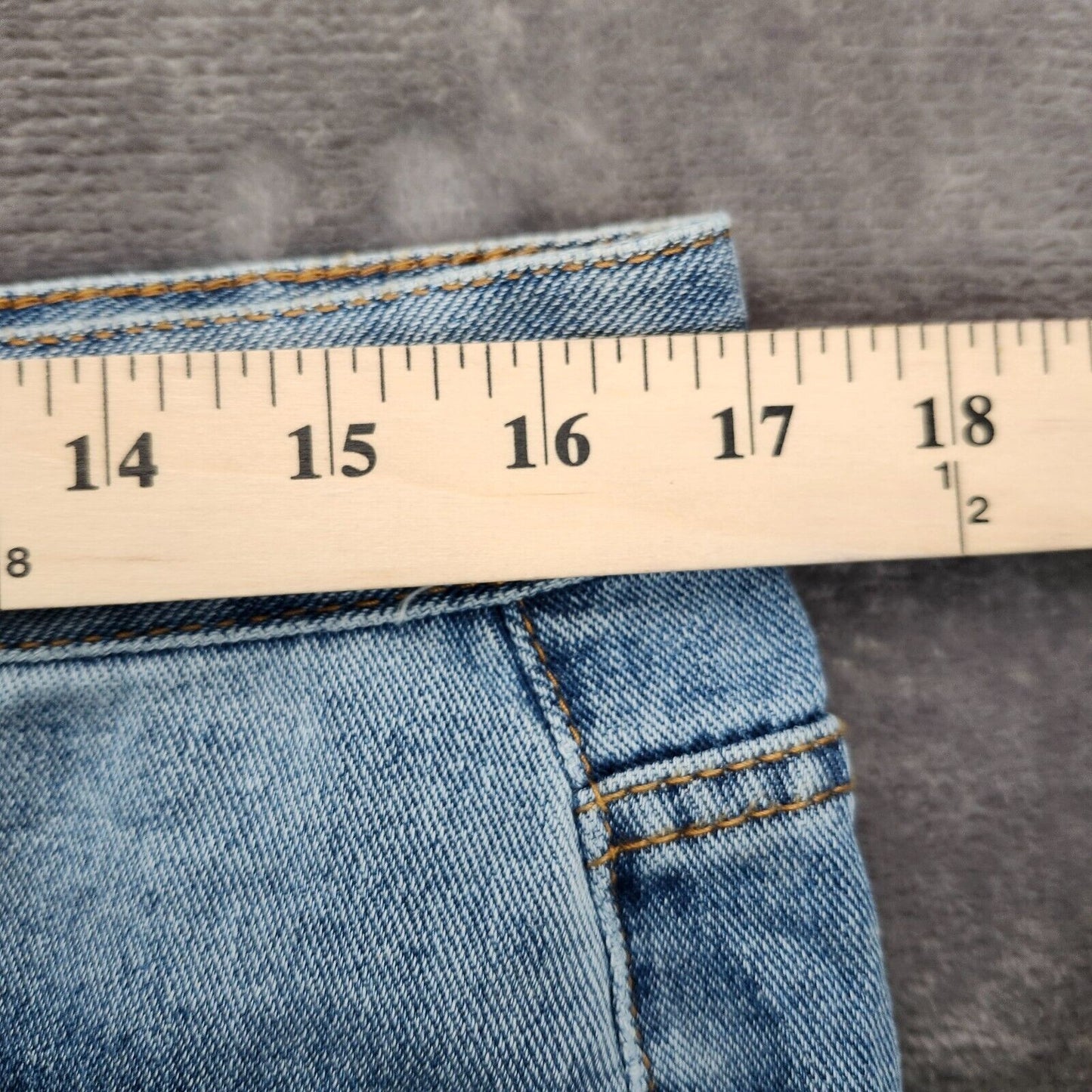 CUPSHE Womens Blue Frayed Hem Capri Jeans NWT XL